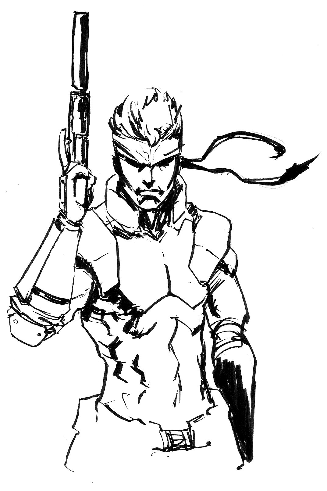 How To Draw Metal Gear Solid Metal Gear Solid Solid Snake Step by Step  Drawing Guide by Dawn  DragoArt